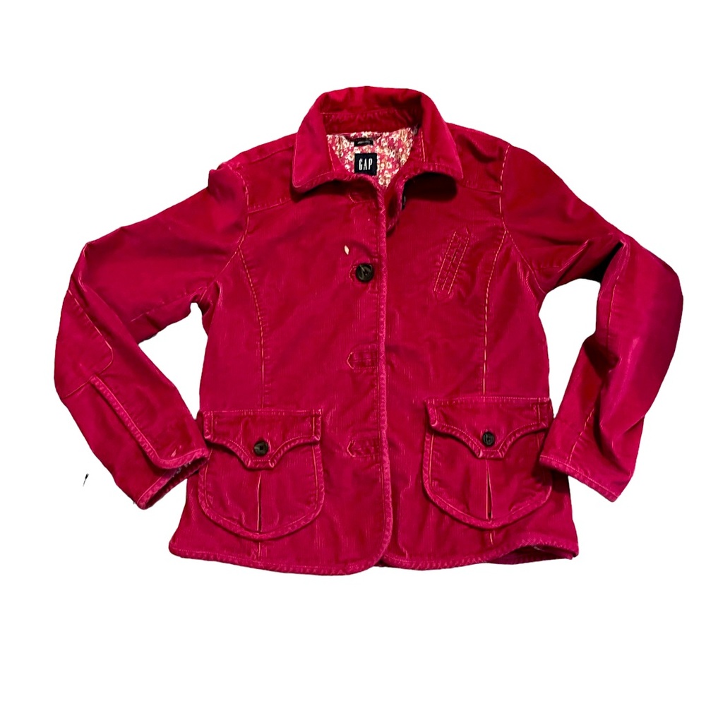 Pink cord Gap stretch jacket